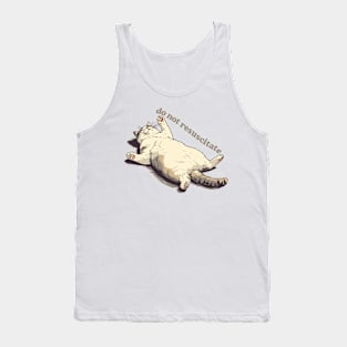 Do Not Resuscitate - Lazy Ass Cat Design Tank Top